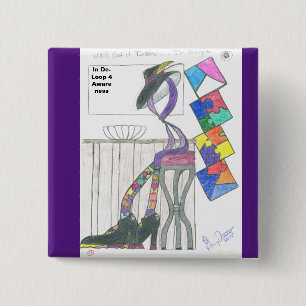 For purple and autism Awareness. Get in De-Loop 15 Cm Square Badge