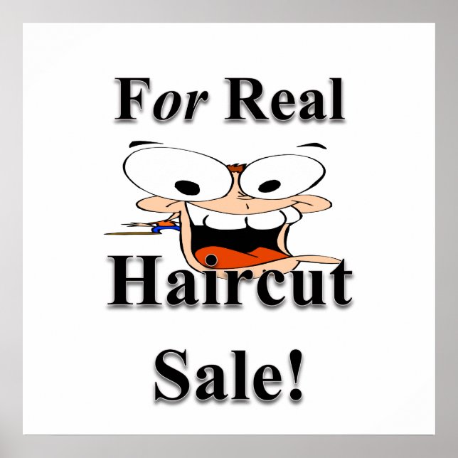 For Real Haircut Sale Poster Matte (Front)