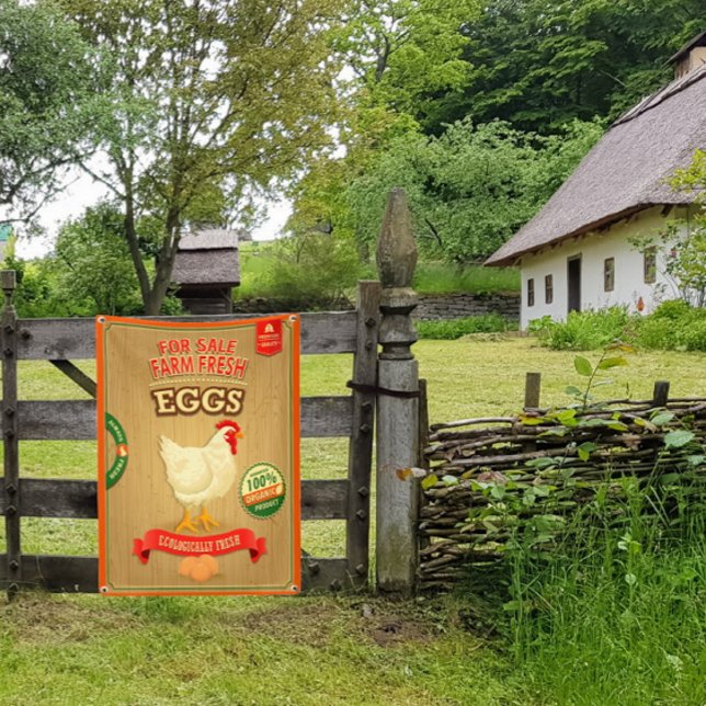 For Sale Farm Fresh Organic Eggs Banner (Creator Uploaded)