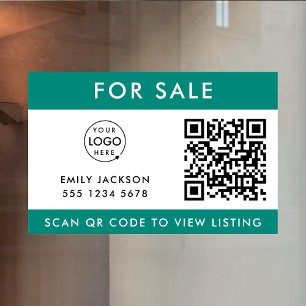 For Sale or Open House   Real Estate QR Code Green