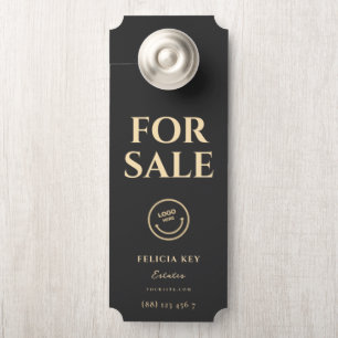 FOR SALE Real Estate Agent QR Front Door Hanger
