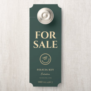 FOR SALE Real Estate Agent QR Front Door Hanger