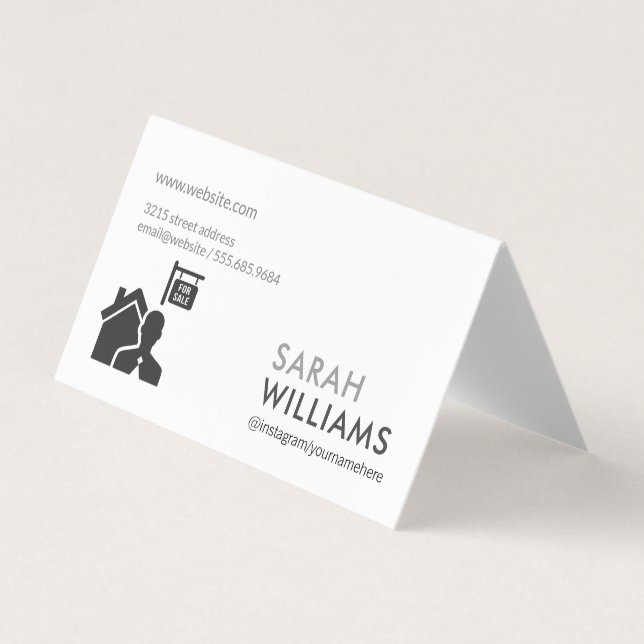 For Sale Real Estate Business Card (Front)