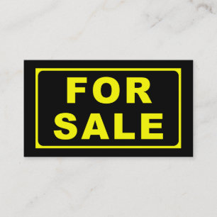 FOR SALE sign Business Card