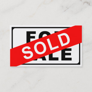 FOR SALE / SOLD sign Business Card
