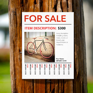 FOR SALE Tear Off Photo Template Flyer
