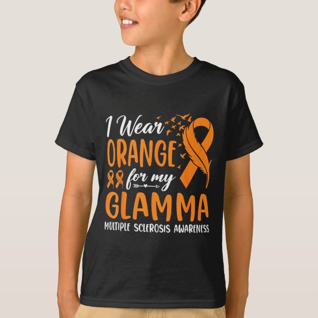 For Shirt Orange Glamma Multiple Sclerosis Awarene (Front)