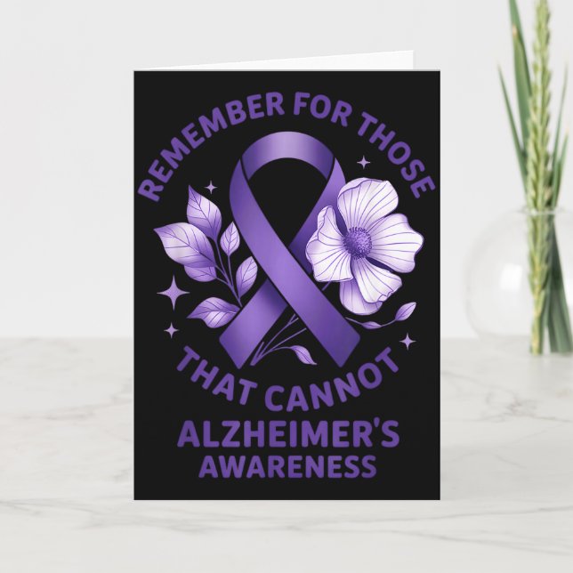 For Shirt Remember Cannot Alzheimer's Awareness Qu Card (Front)