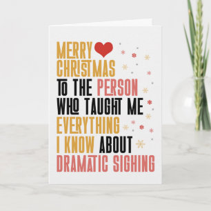 for Sister Funny Christmas Sibling Humour Holiday Card
