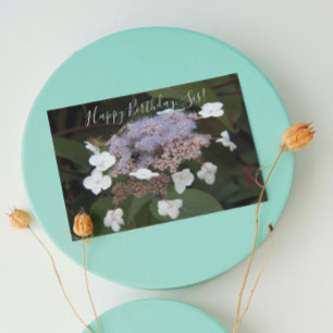 For Sister Hydrangea Aspera Floral Birthday Card