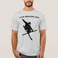For Skiers Ski Trick Black Silhouette Graphic