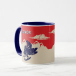 For Snowmobilers Snowmobile Graphic Personalised Mug<br><div class="desc">Create a personalised gift for your favourite snowmobiler. They'll love warming up with some hot coffee or hot chocolate after a day out snowmobiling in this custom mug. It has a vintage style illustration of a snowmobile and rider in navy blue set against a backdrop of cream or ivory coloured...</div>