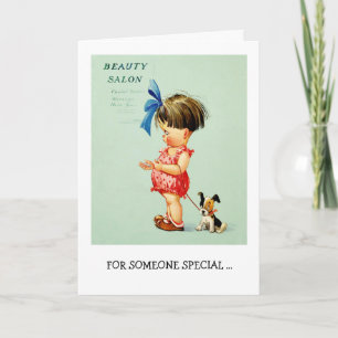 For Someone Special. Vintage Art Valentine's Day Holiday Card