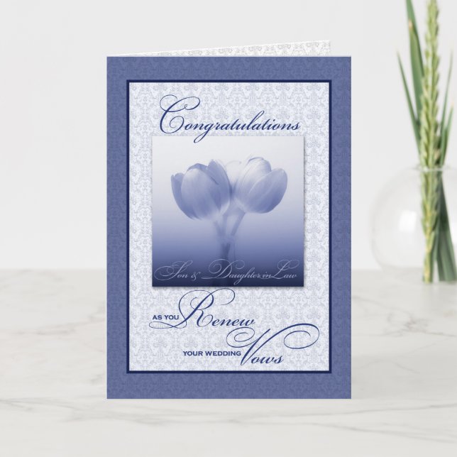 for Son and His Wife Vow Renewal Congratulations Invitation (Front)