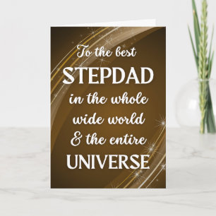 For Stepdad Father's Day Universe Theme Card