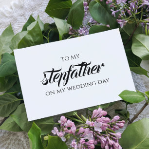 For Stepfather Wedding Thank You Silver Foil Card