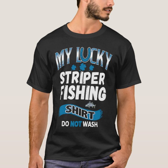 For Striper Fishermen  Lucky Striper Fishing T-Shirt (Front)
