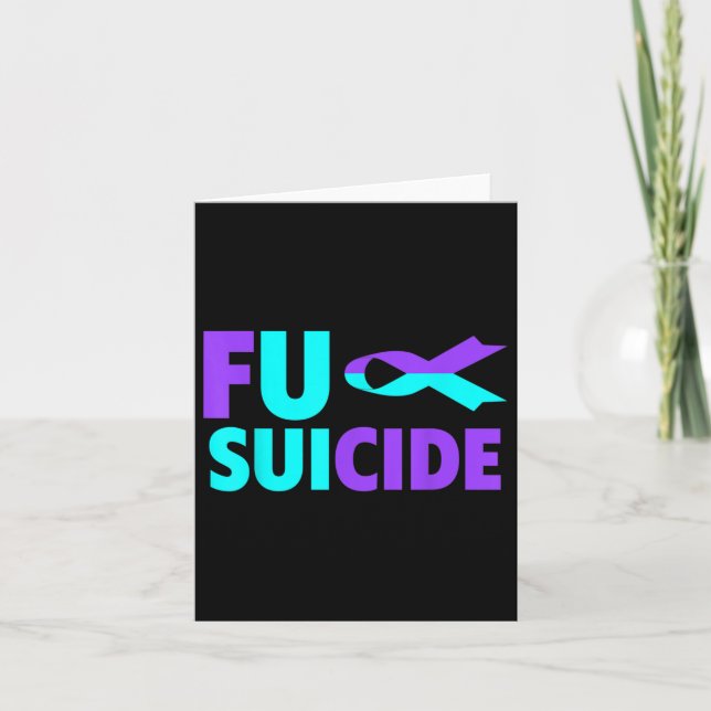 For Suicide Awareness Shirt - Suicide Prevention A Card (Front)
