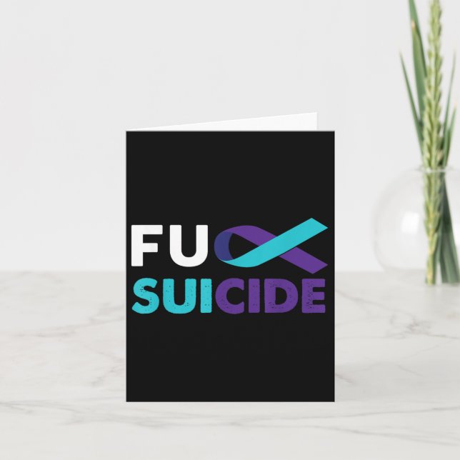 For Suicide Awareness Shirt Support Survivor Gift  Card (Front)
