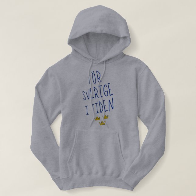 För Sverige i Tiden Hoodie, Sweden Motto Hoodie (Design Front)