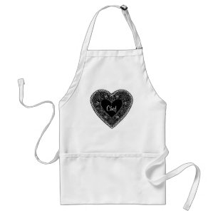 For Sweetheart Chefs Vintage Lace Heart Apron