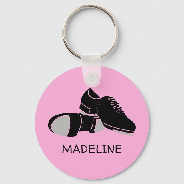 For Tap Dancers Tap Dance Shoes Personalized Key Ring (Front)