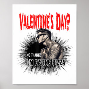 For Tattooed Single Man Inked Man Anti Valentine’s Poster