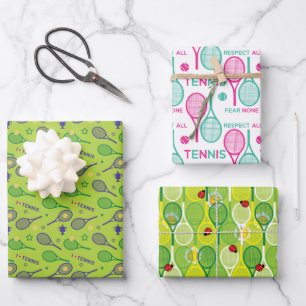 For 🎾tennis player cute wrapping paper sheets