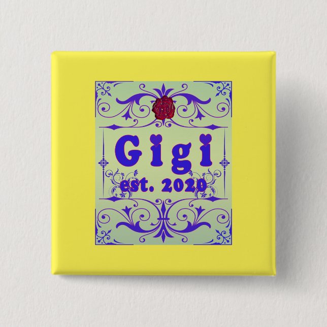 For That Special “GiGi 2020” 15 Cm Square Badge (Front)