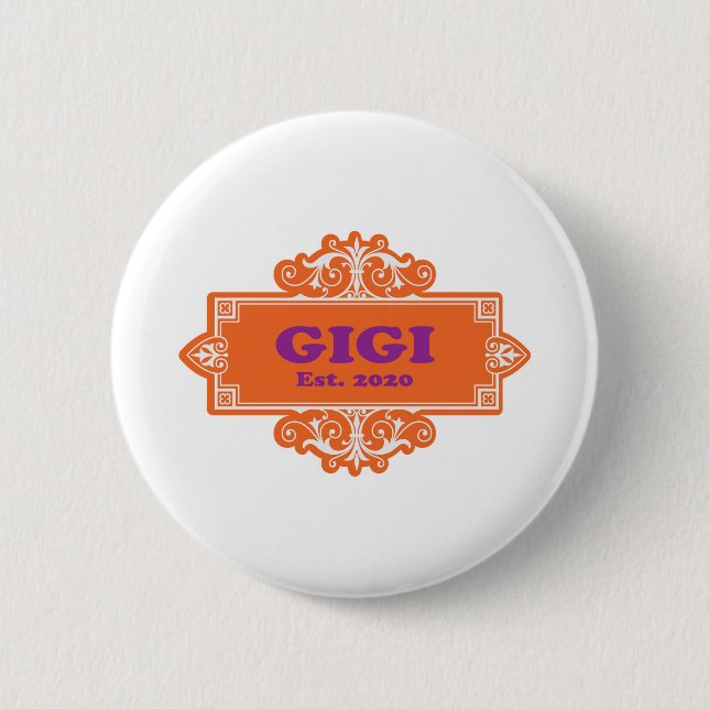 For That Special “GiGi 2020” 6 Cm Round Badge (Front)