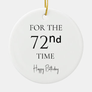 For The 71nd Time Happy Birthday Ceramic Tree Decoration