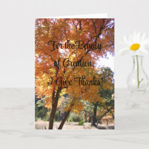 For the Beauty of Creation, I Give Thanks, Card