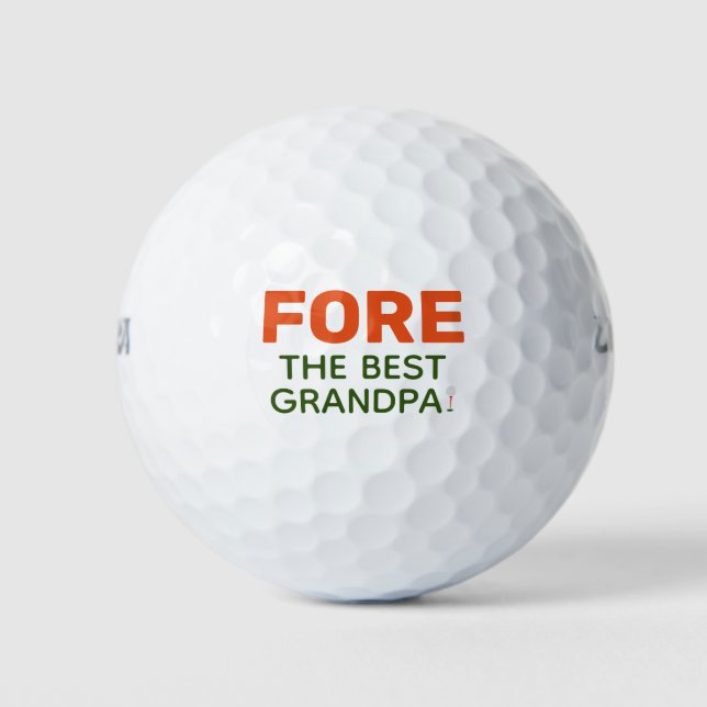 For the Best Grandpa Father's Day Golf Balls (Front)