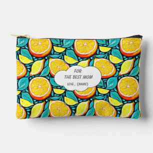 For the Best Mom Citrus  – Personalized Accessory Pouch