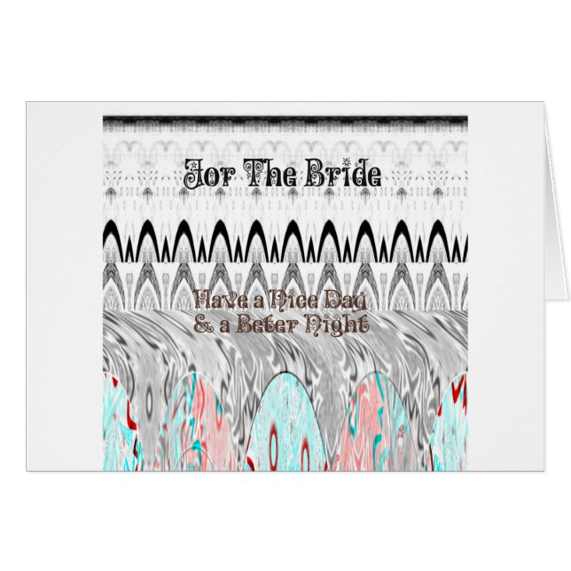 For the Bride White and Black Edgy design (Front Horizontal)