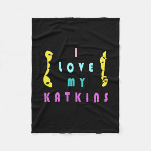 For the cat with love fleece blanket