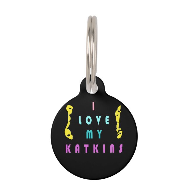 For the cat with love pet tag (Front)