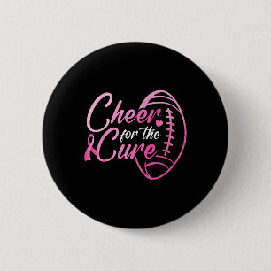 For The Cure Football Fan Breast Cancer Awareness 6 Cm Round Badge