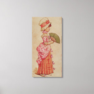 For the Dance, one of a set of 12 illustrations Canvas Print