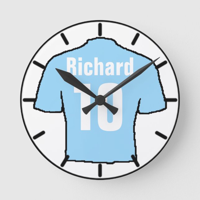 For the Football Fan. Football Club Round Clock (Front)