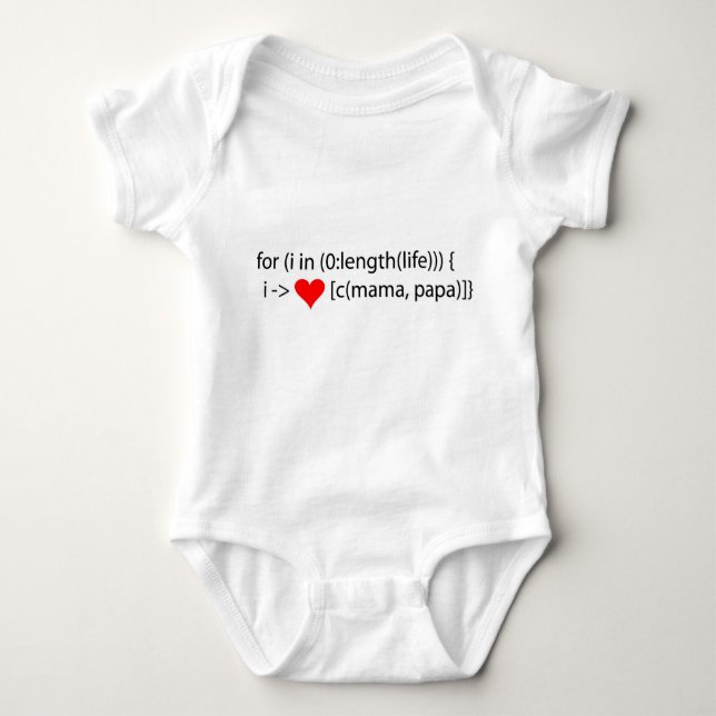 For the future R programmers of the world Baby Bodysuit (Front)