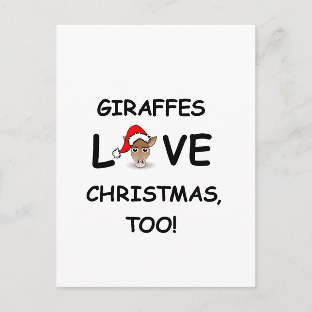 For the GIRAFFE collector for Christmas! Holiday Postcard (Front)
