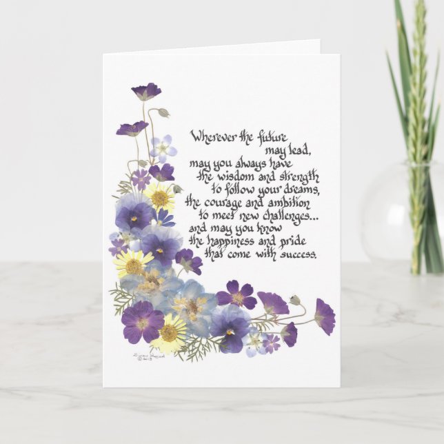 For the graduate card (Front)