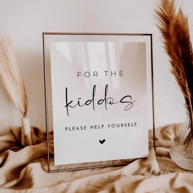 For the Kiddos Modern Wedding Kids Table Sign (Creator Uploaded)
