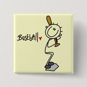 For the Love of Baseball Tshirts and Gifts 15 Cm Square Badge