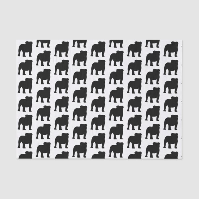 For The Love of Bulldog Dogs Tissue Paper (Front)