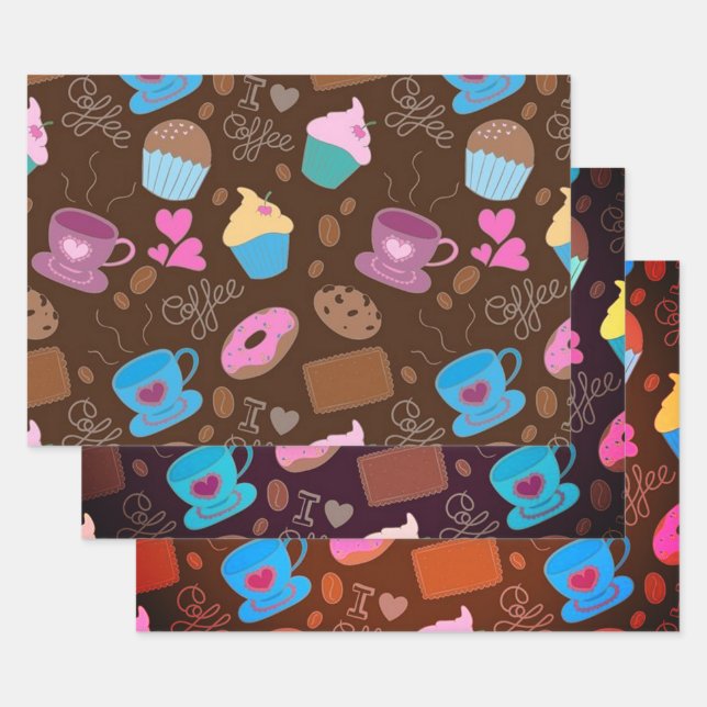 For The Love Of Coffee Collection Wrapping Paper Sheet (Set)