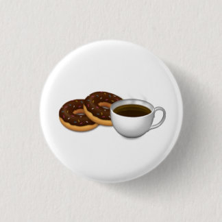 For the love of Doughnuts and Coffee! 3 Cm Round Badge