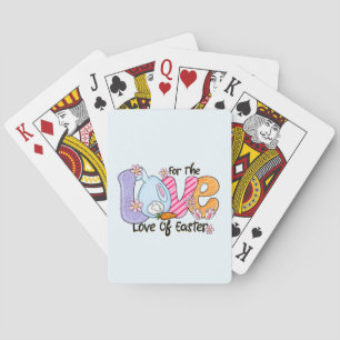 For The Love of Easter - Cute Bunny & Eggs Playing Cards