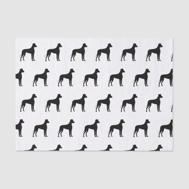 For The Love of Great Dane Dogs Silhouette Tissue Paper (Front)